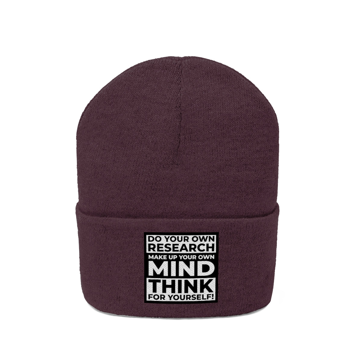 'Think for Yourself' Knit Beanie