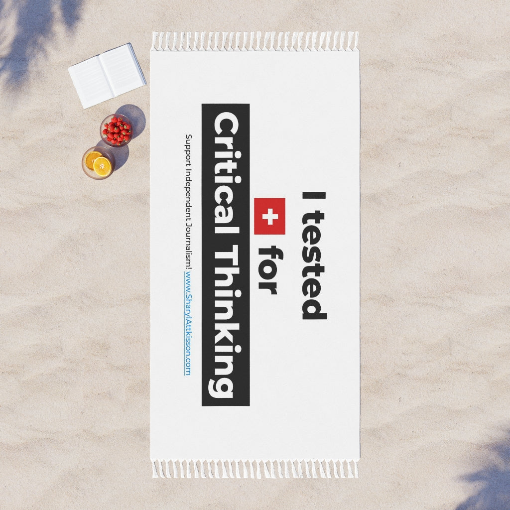 'Critical Thinking' Boho Giant Beach Sheet