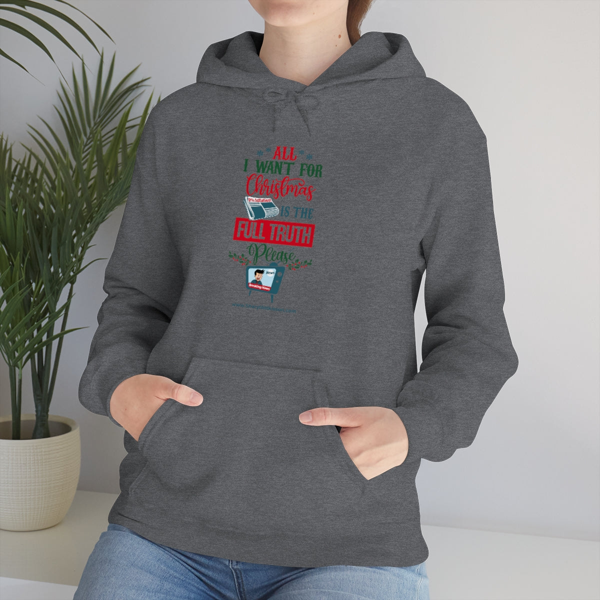 'All I Want for Christmas is the Full Truth, Please' Unisex Hooded Sweatshirt (8 colors)
