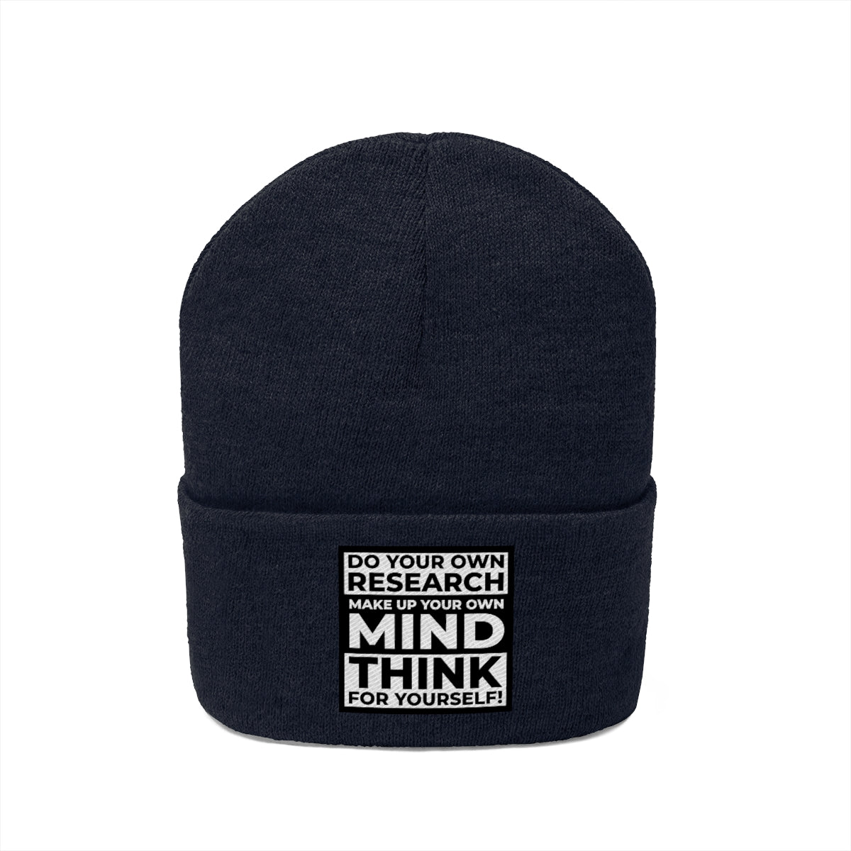 'Think for Yourself' Knit Beanie