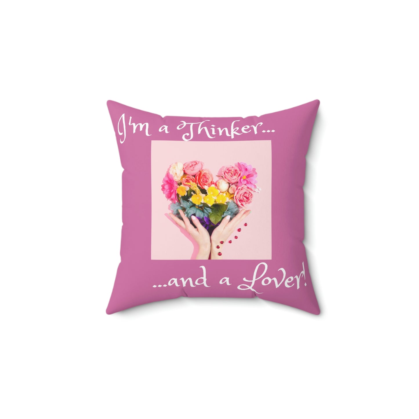 'I'm a Thinker' Faux Suede Pillow (3 sizes)