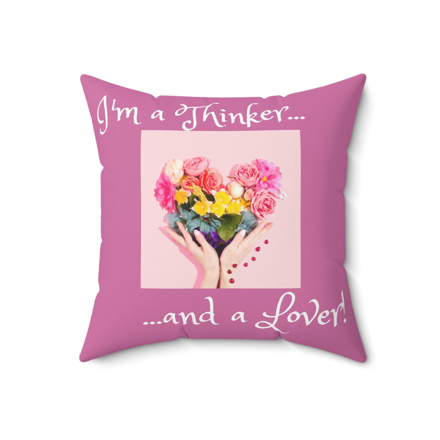 'I'm a Thinker' Faux Suede Pillow (3 sizes)