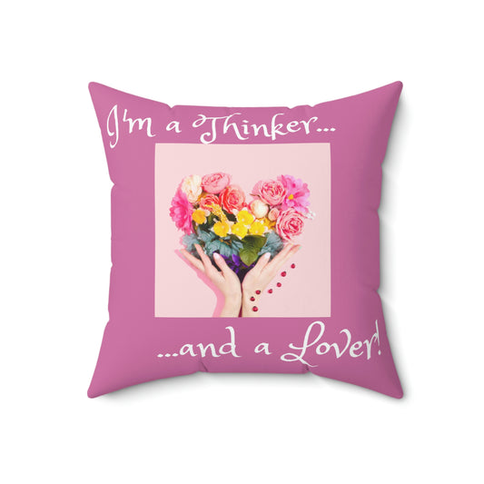 'I'm a Thinker' Faux Suede Pillow (3 sizes)