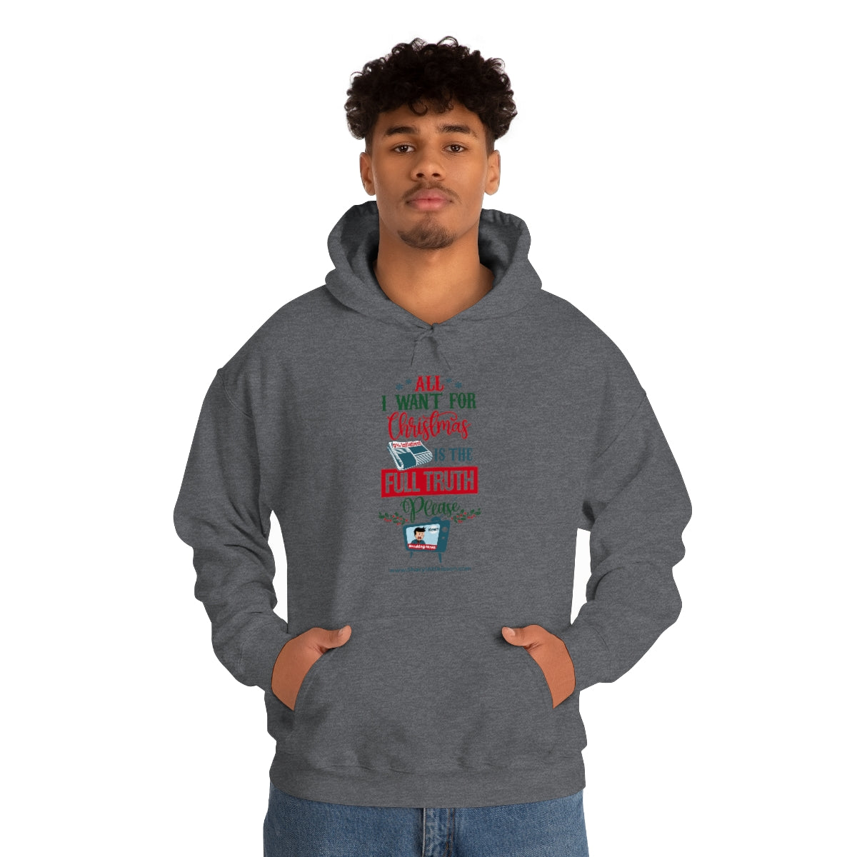 'All I Want for Christmas is the Full Truth, Please' Unisex Hooded Sweatshirt (8 colors)