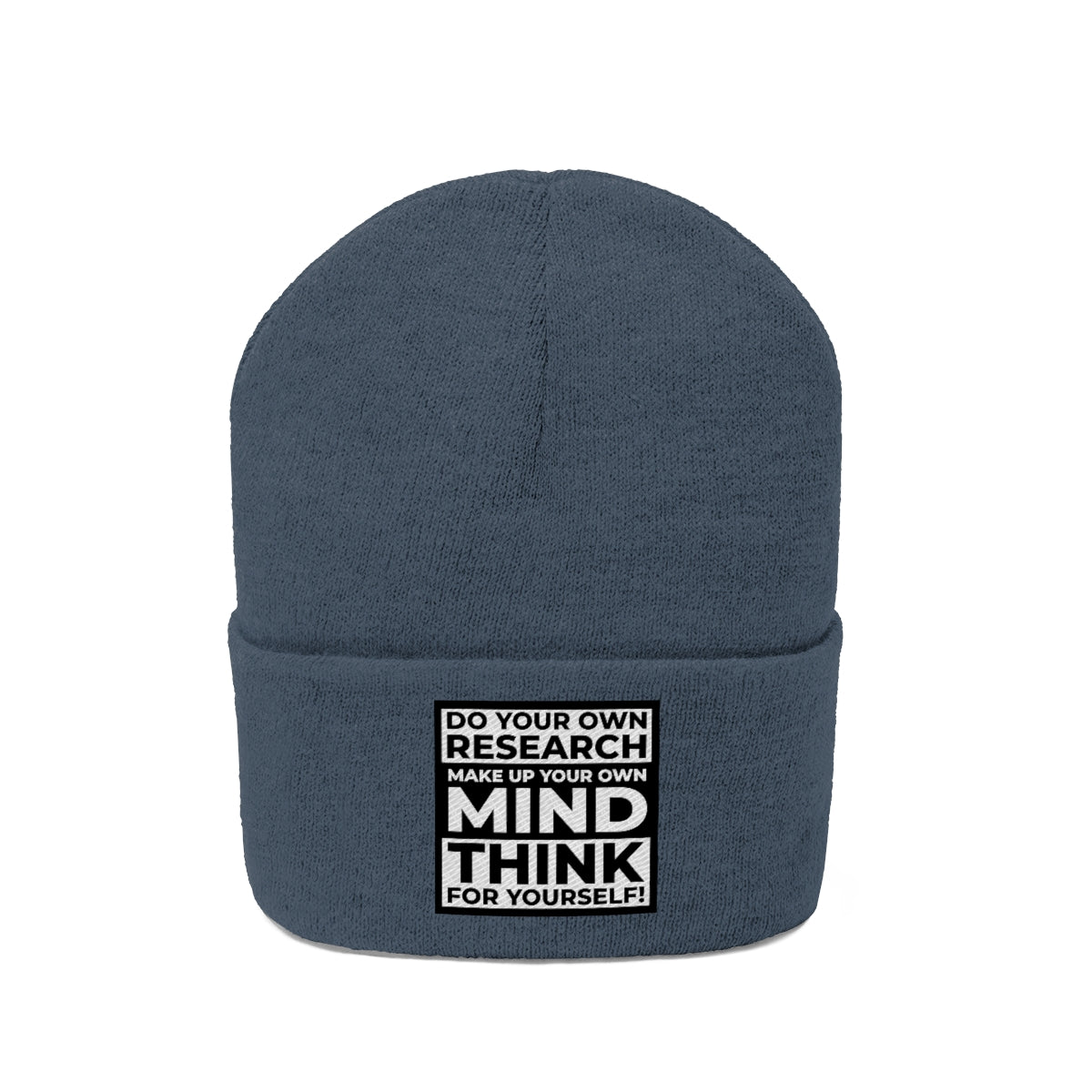 'Think for Yourself' Knit Beanie