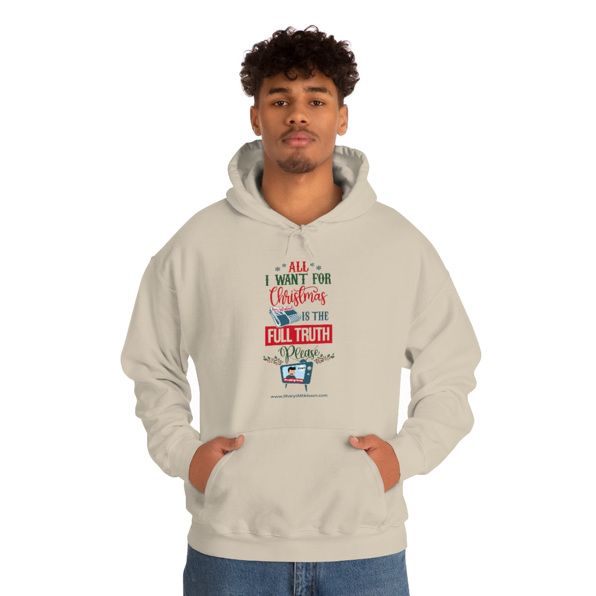 'All I Want for Christmas is the Full Truth, Please' Unisex Hooded Sweatshirt (8 colors)