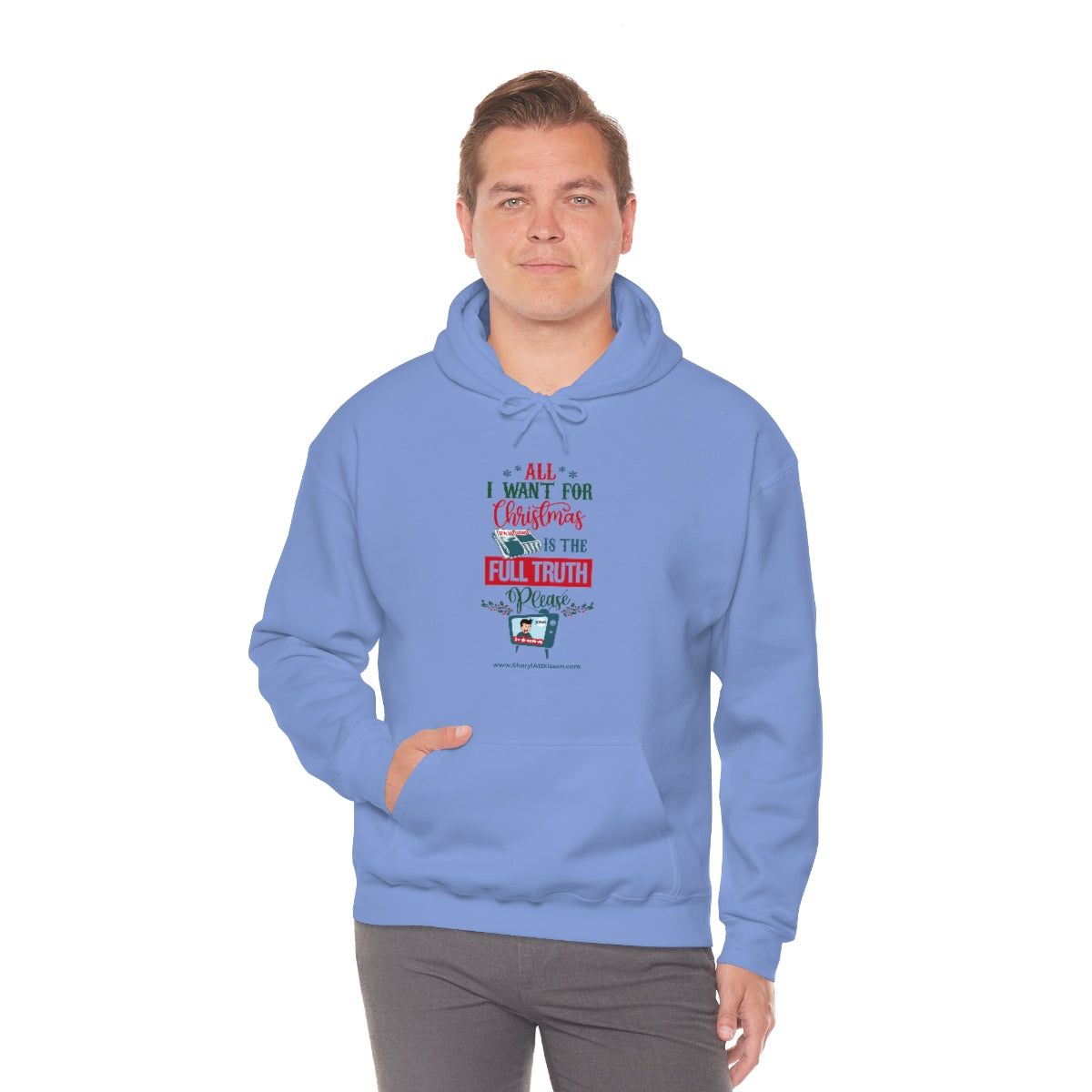 'All I Want for Christmas is the Full Truth, Please' Unisex Hooded Sweatshirt (8 colors)
