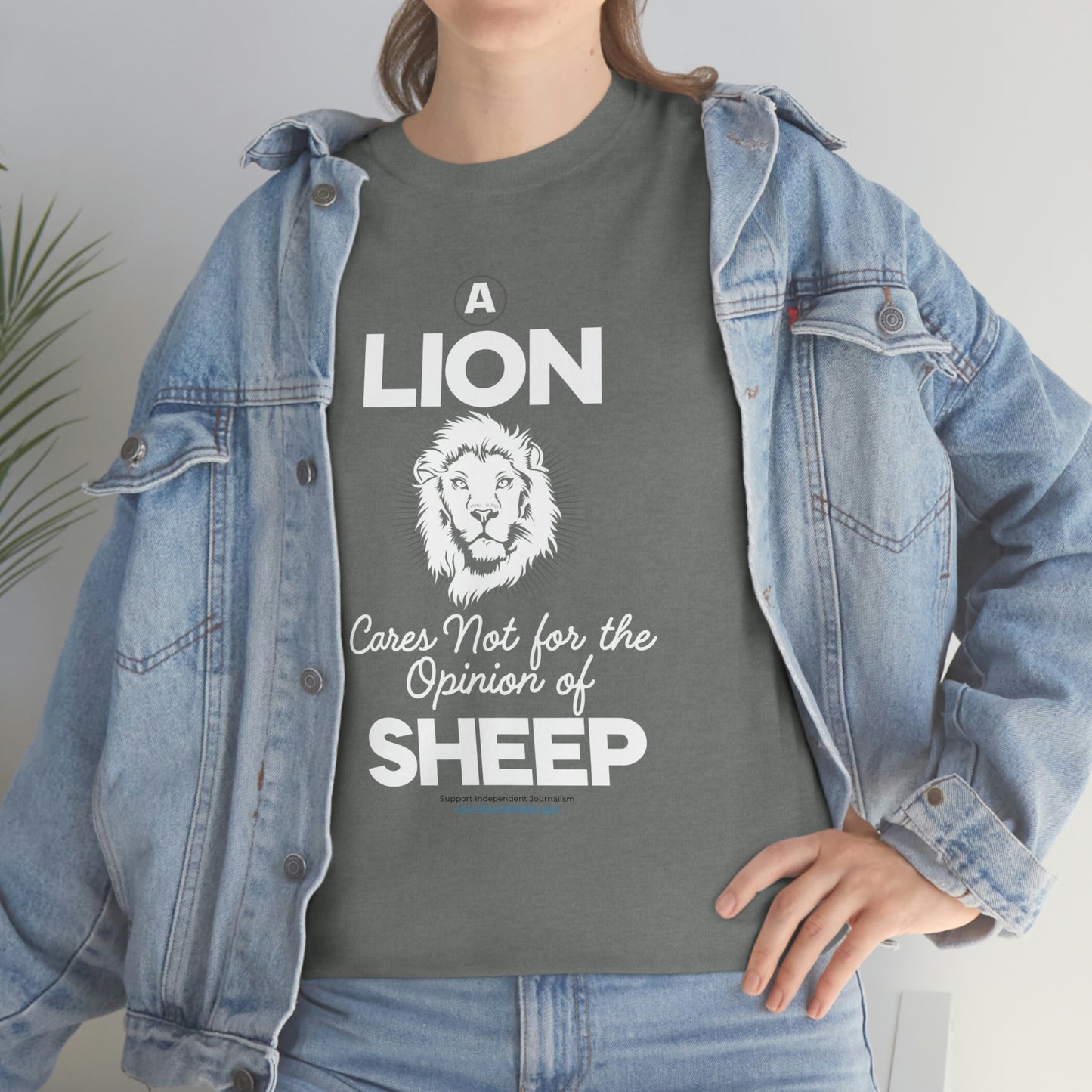 'A Lion Cares Not for...Sheep' T-Shirt (8 colors)
