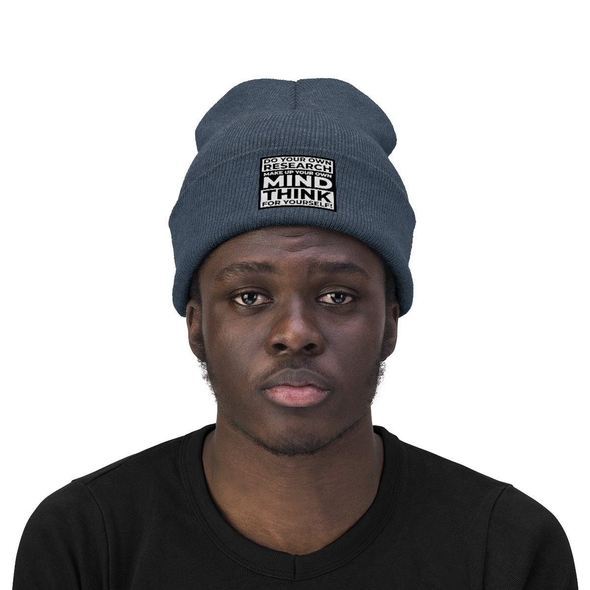 'Think for Yourself' Knit Beanie