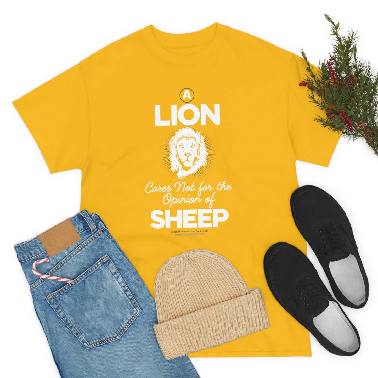 'A Lion Cares Not for...Sheep' T-Shirt (8 colors)