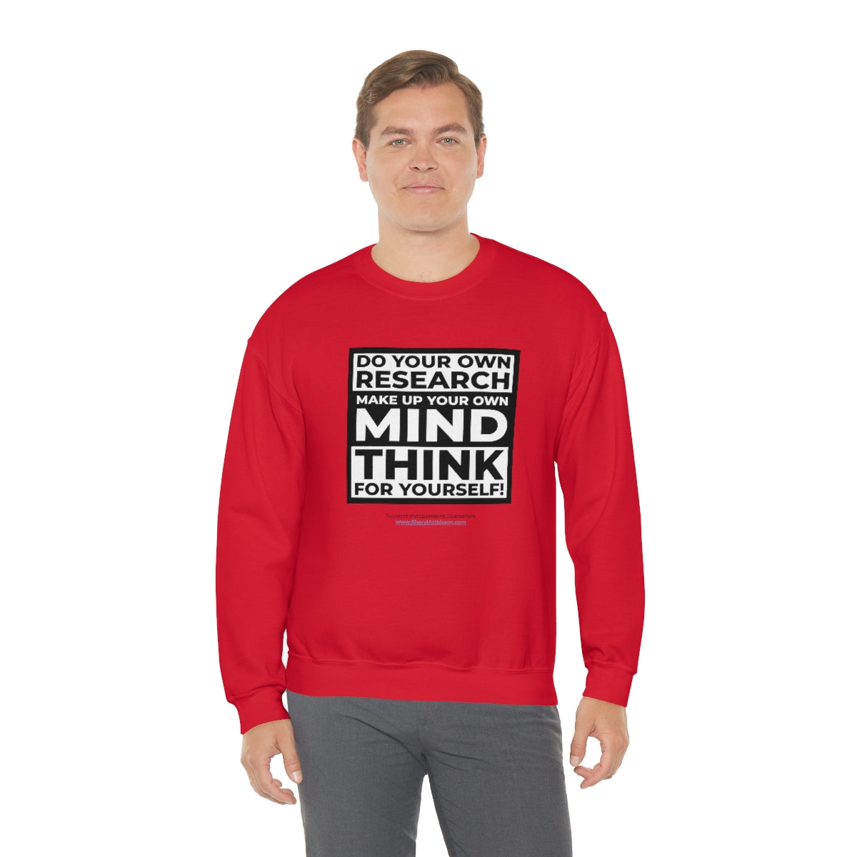 Unisex 'Think for Yourself' Crewneck Sweatshirt (8 colors)