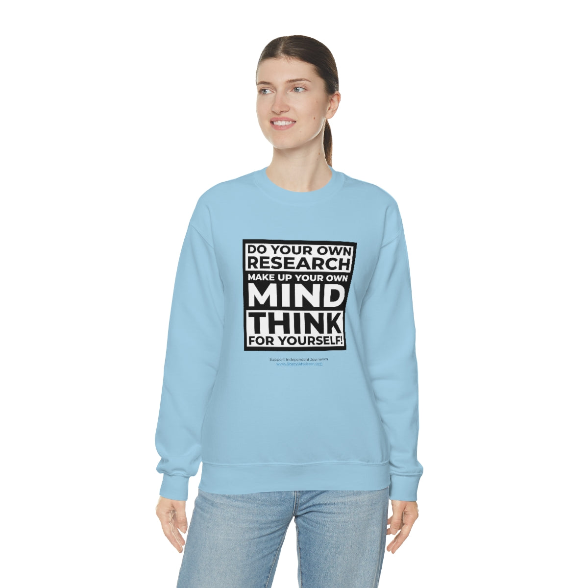 Unisex 'Think for Yourself' Crewneck Sweatshirt (8 colors)