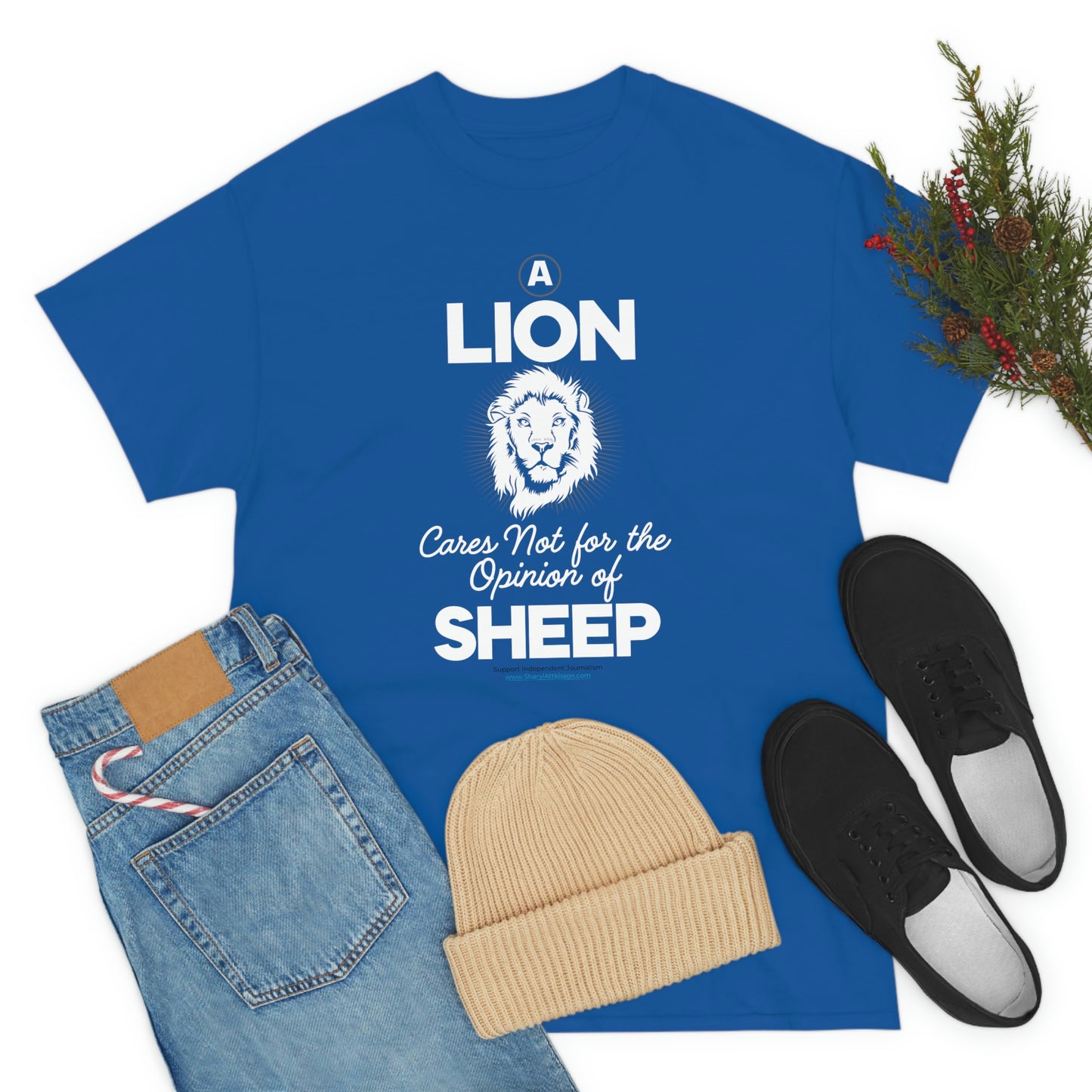 'A Lion Cares Not for...Sheep' T-Shirt (8 colors)