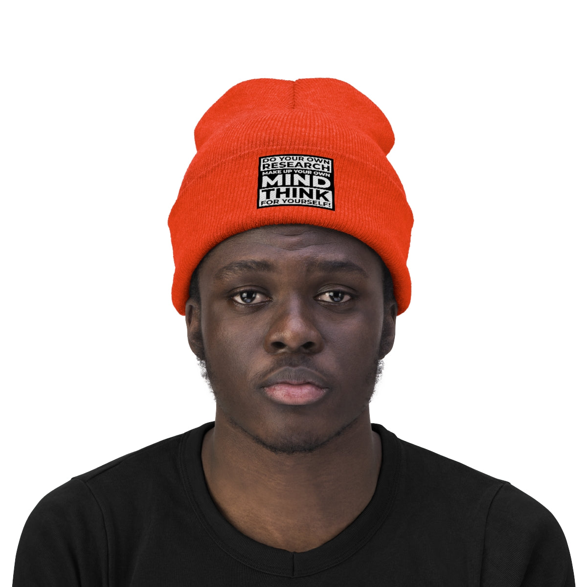 'Think for Yourself' Knit Beanie