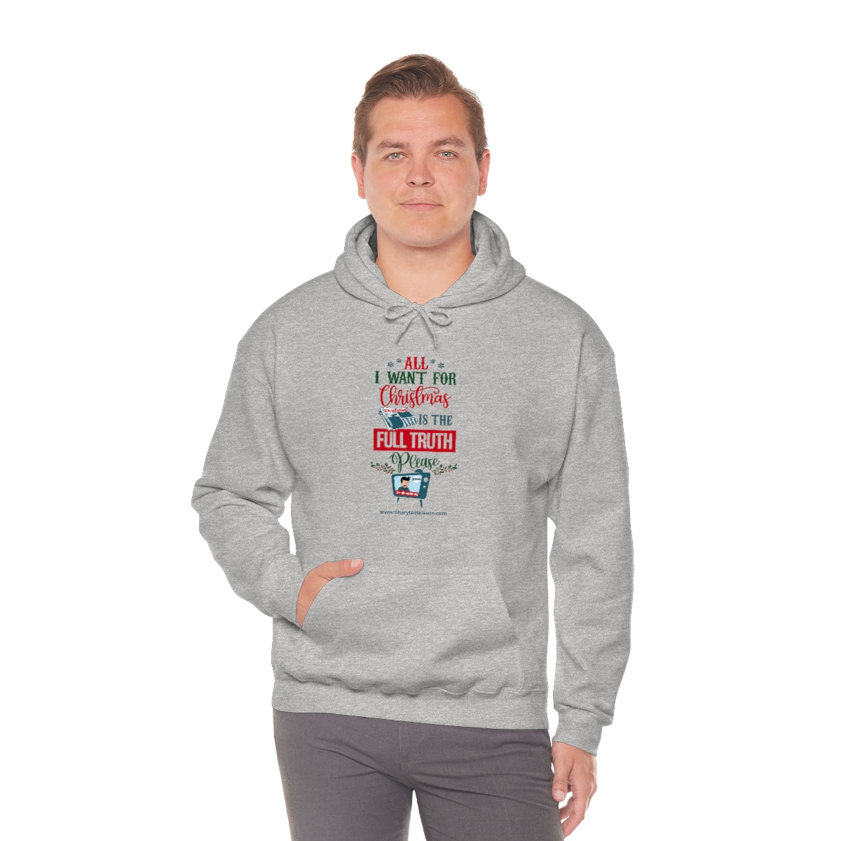 'All I Want for Christmas is the Full Truth, Please' Unisex Hooded Sweatshirt (8 colors)