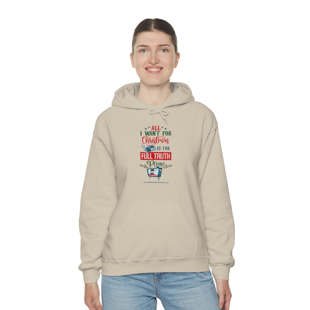 'All I Want for Christmas is the Full Truth, Please' Unisex Hooded Sweatshirt (8 colors)