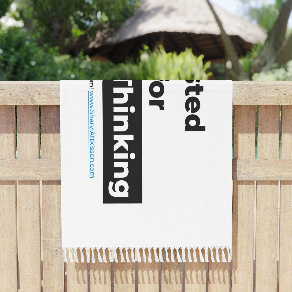'Critical Thinking' Boho Giant Beach Sheet