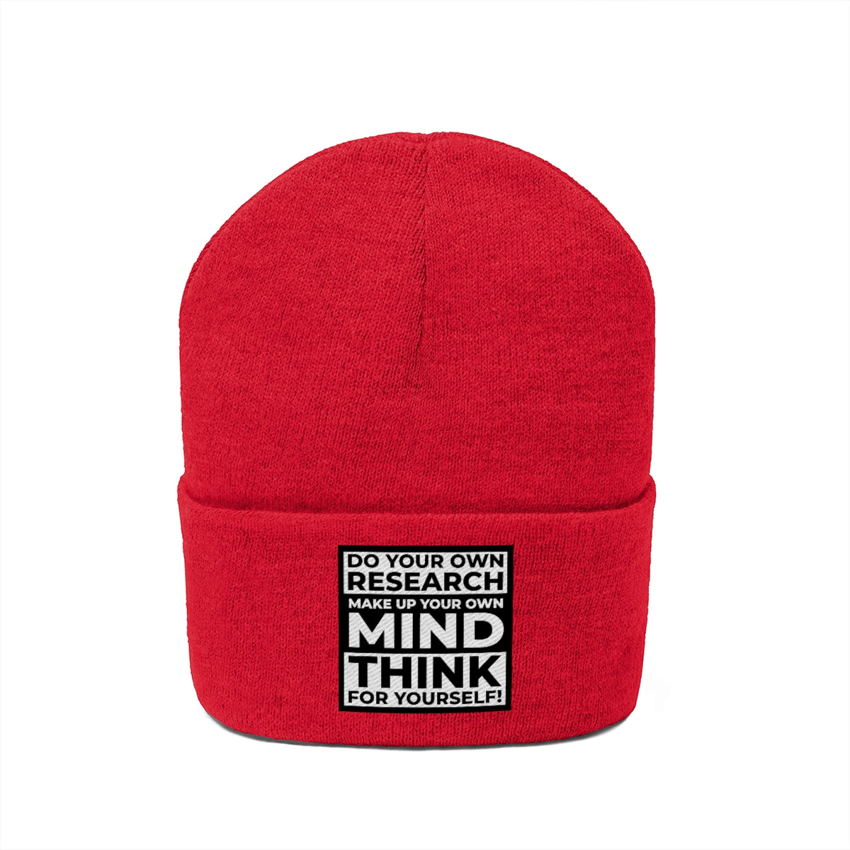 'Think for Yourself' Knit Beanie