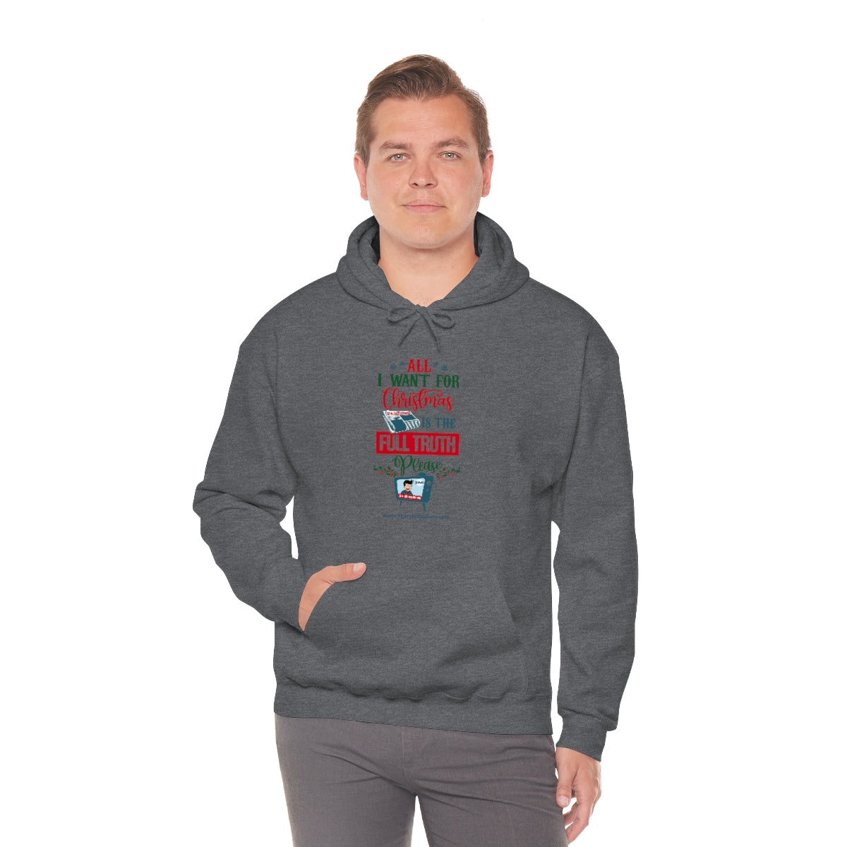 'All I Want for Christmas is the Full Truth, Please' Unisex Hooded Sweatshirt (8 colors)