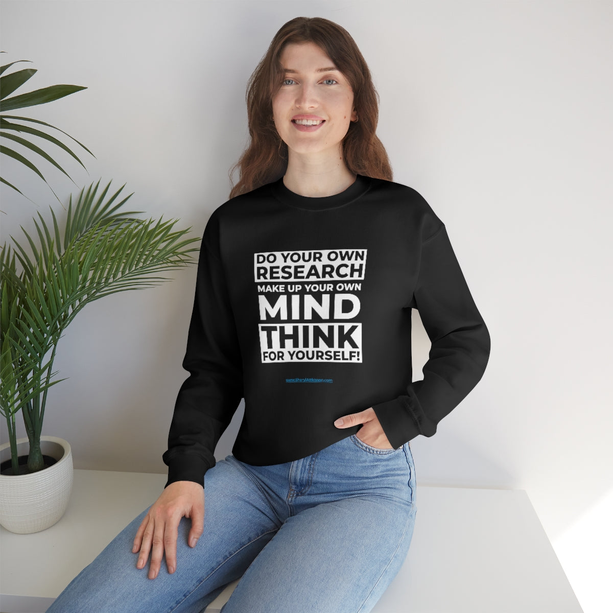 Unisex 'Think for Yourself' Crewneck Sweatshirt (8 colors)