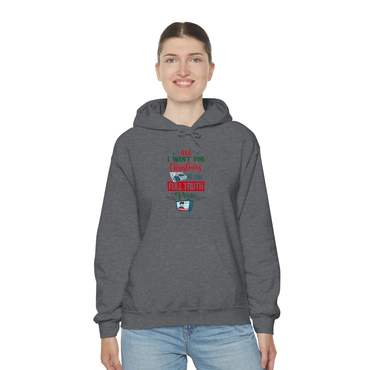 'All I Want for Christmas is the Full Truth, Please' Unisex Hooded Sweatshirt (8 colors)