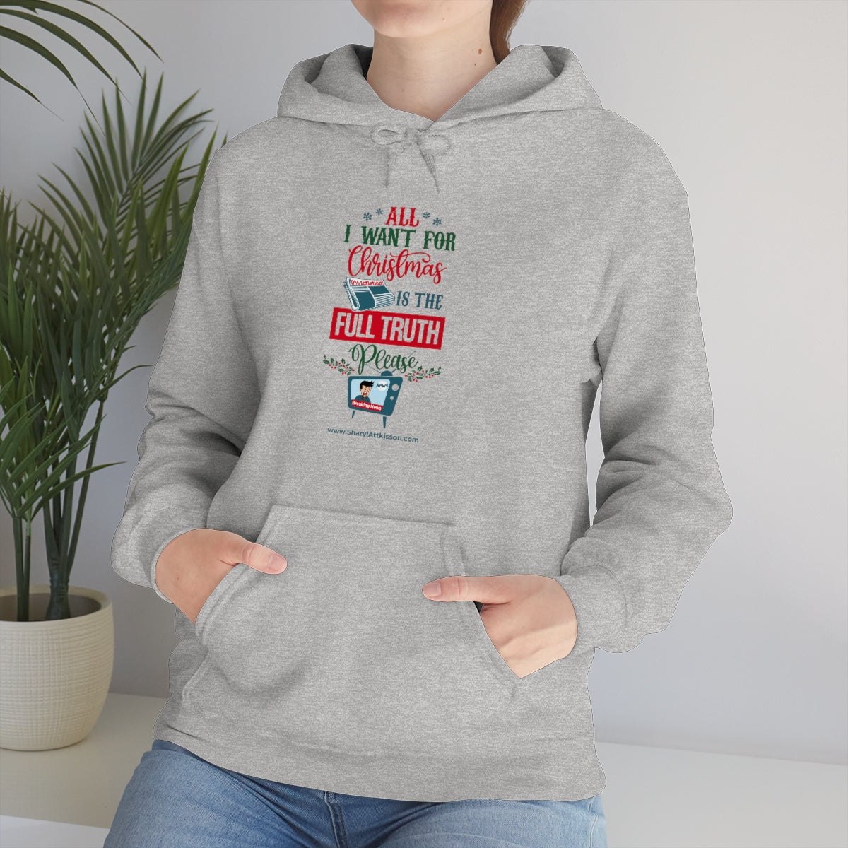 'All I Want for Christmas is the Full Truth, Please' Unisex Hooded Sweatshirt (8 colors)
