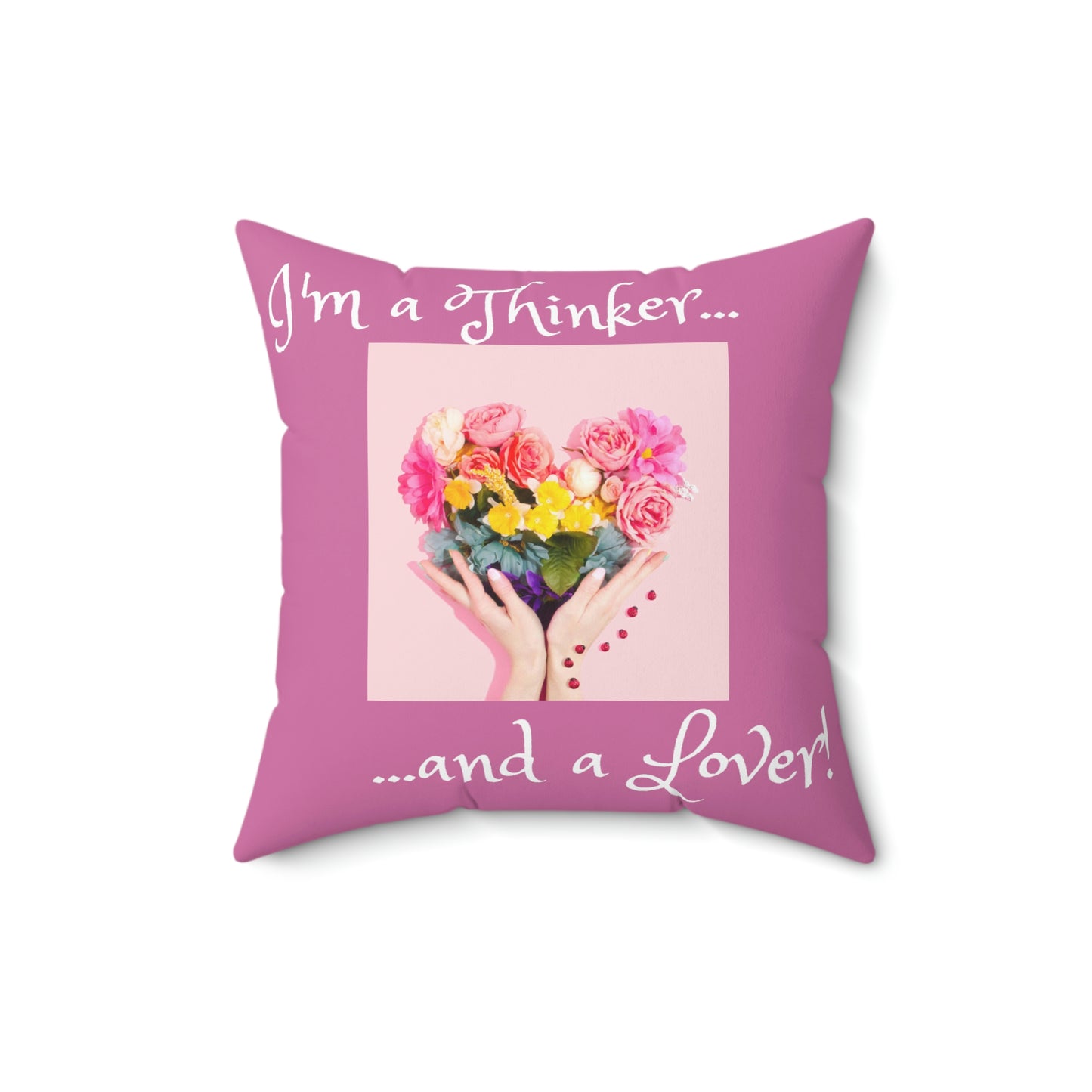 'I'm a Thinker' Faux Suede Pillow (3 sizes)