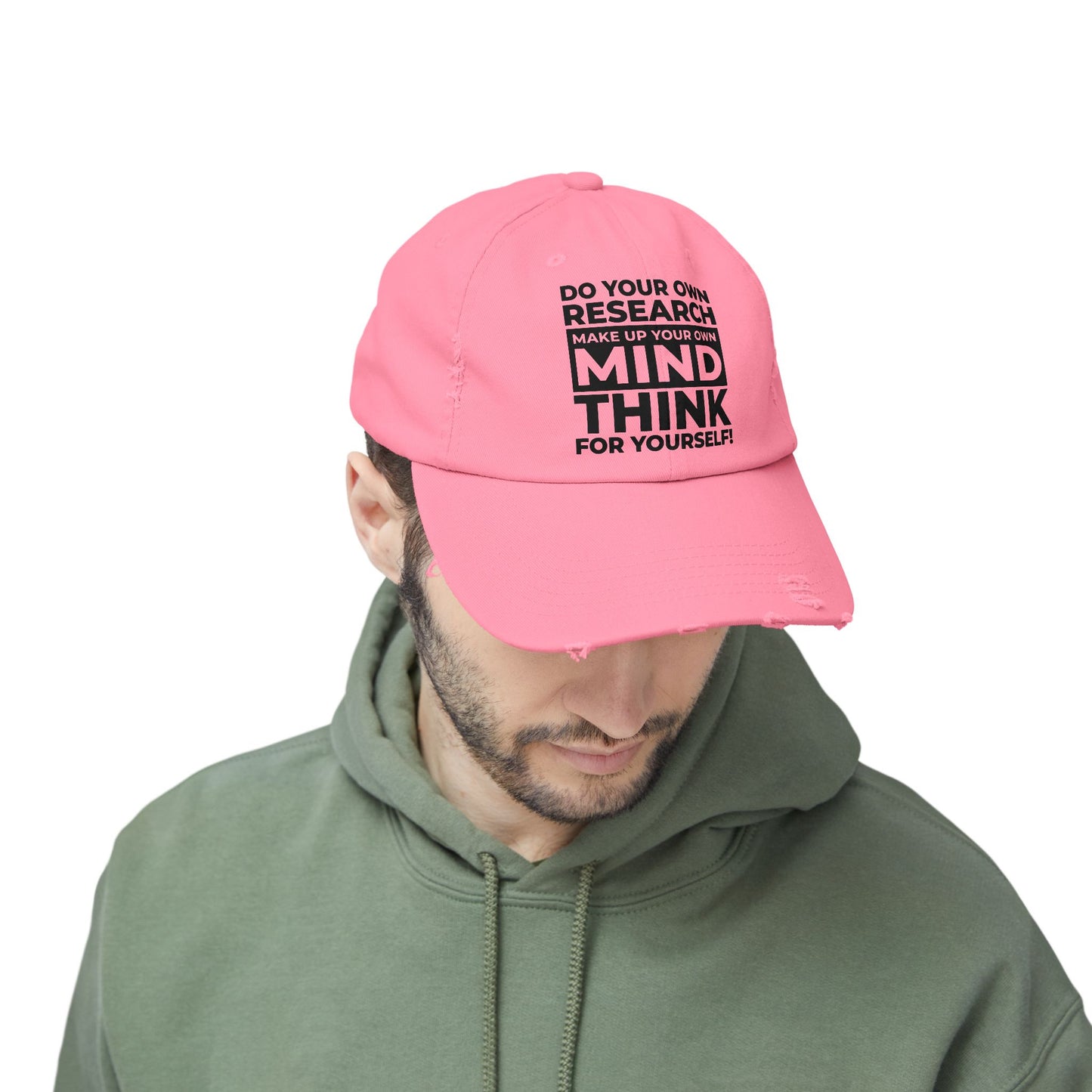 'Think for Yourself' Distressed Cap (6 colors)