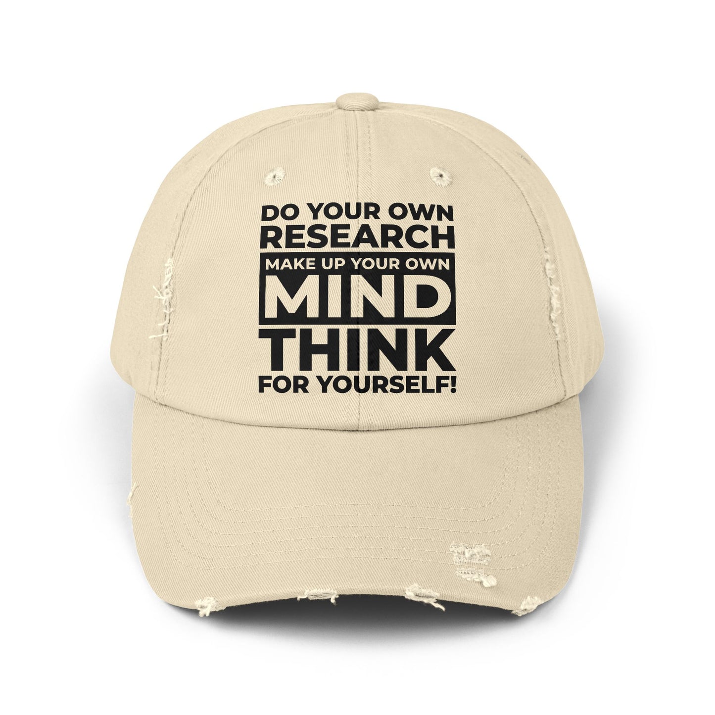 'Think for Yourself' Distressed Cap (6 colors)