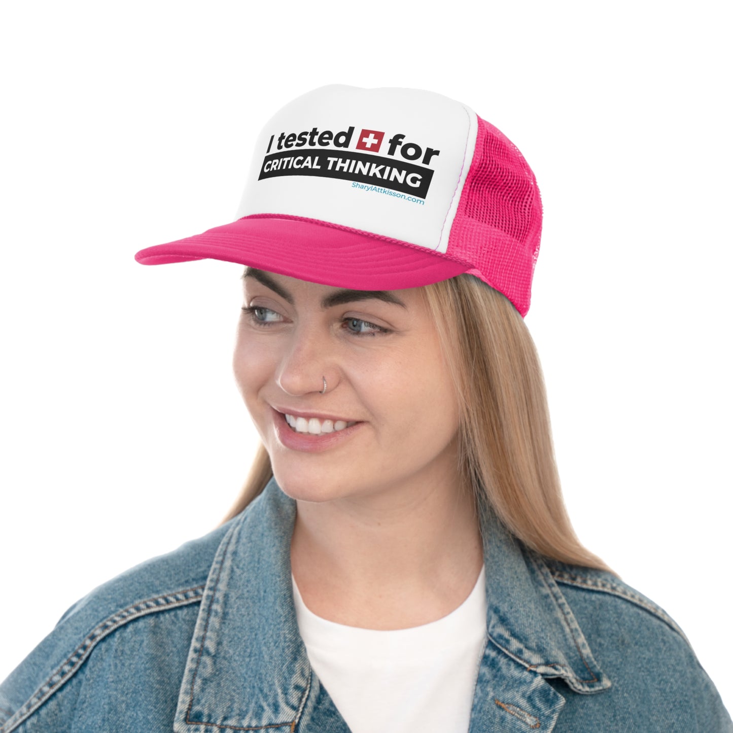 'I Tested Positive for Critical Thinking' Trucker Cap (4 color combos)