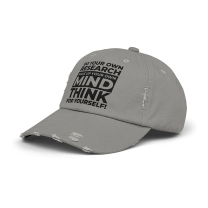 'Think for Yourself' Distressed Cap (6 colors)