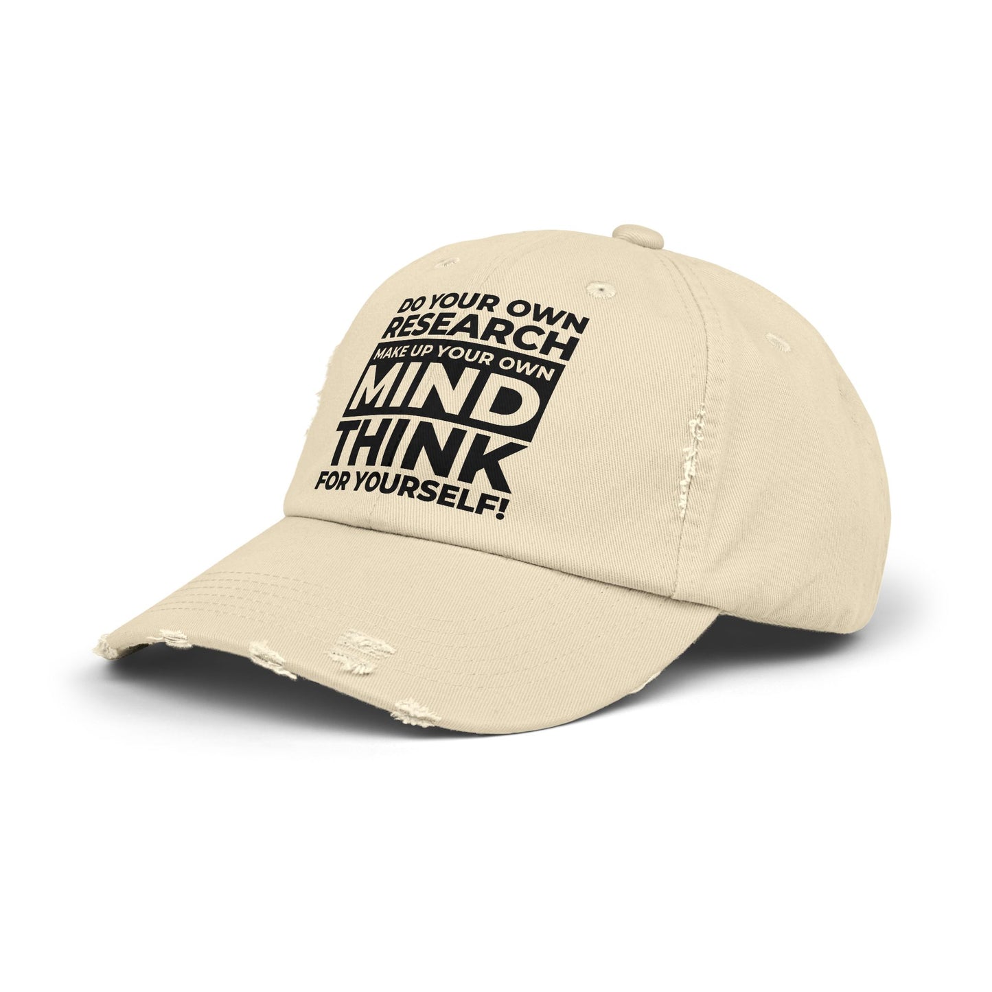 'Think for Yourself' Distressed Cap (6 colors)