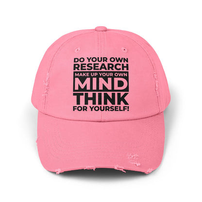 'Think for Yourself' Distressed Cap (6 colors)