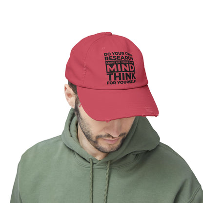 'Think for Yourself' Distressed Cap (6 colors)