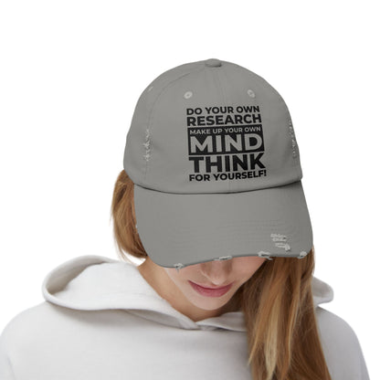 'Think for Yourself' Distressed Cap (6 colors)