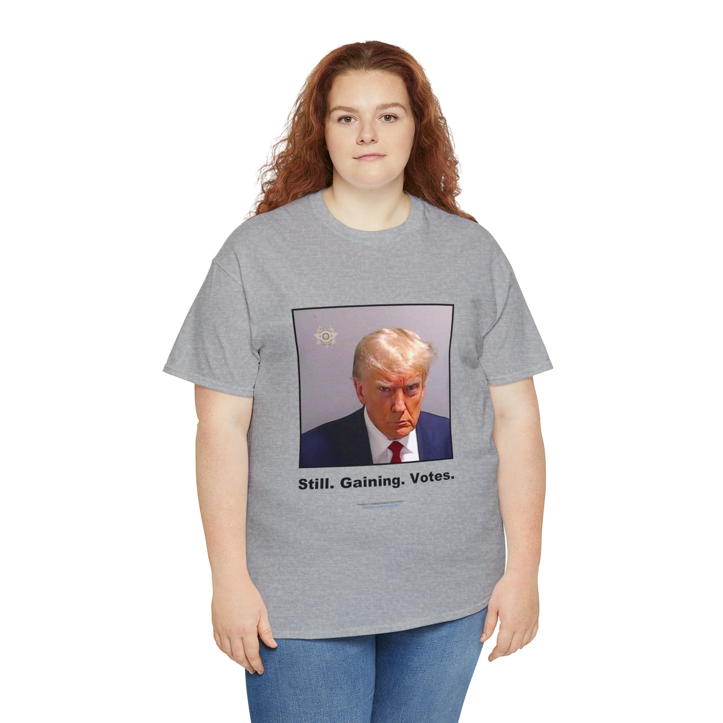 'Still. Gaining. Votes.' Trump Mugshot T-Shirt (10 colors)