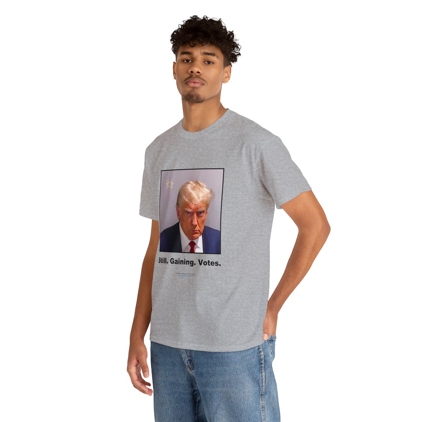 'Still. Gaining. Votes.' Trump Mugshot T-Shirt (10 colors)