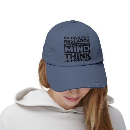 'Think for Yourself' Distressed Cap (6 colors)