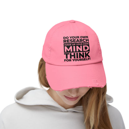 'Think for Yourself' Distressed Cap (6 colors)