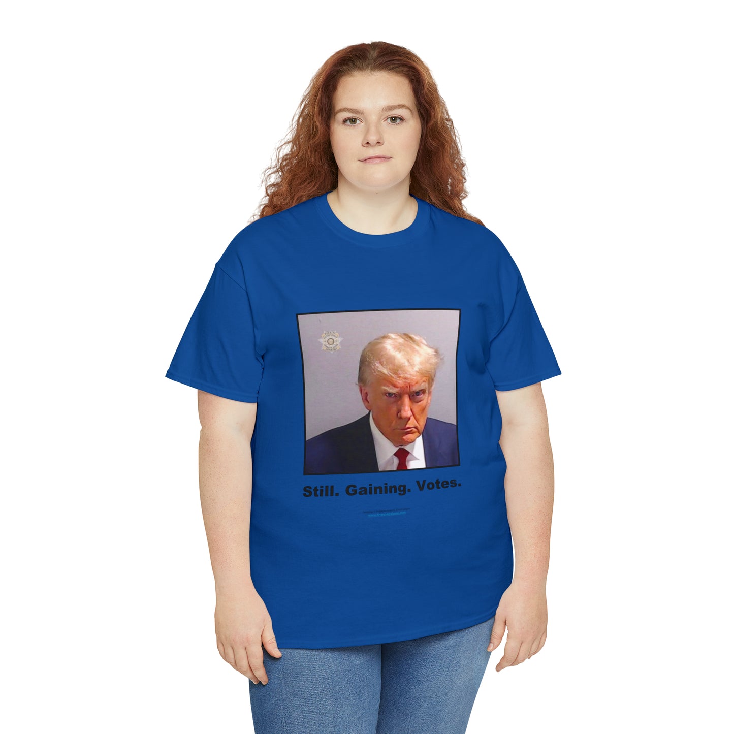 'Still. Gaining. Votes.' Trump Mugshot T-Shirt (10 colors)