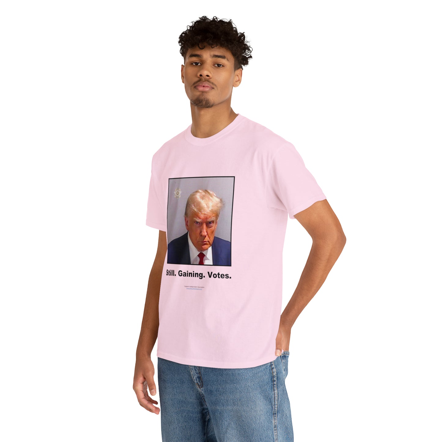 'Still. Gaining. Votes.' Trump Mugshot T-Shirt (10 colors)