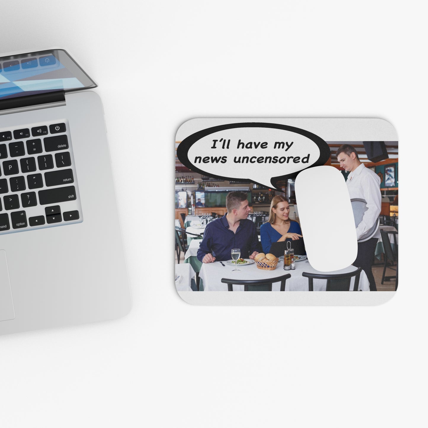 'I'll Have My News Uncensored' Mouse Pad (Rectangle)