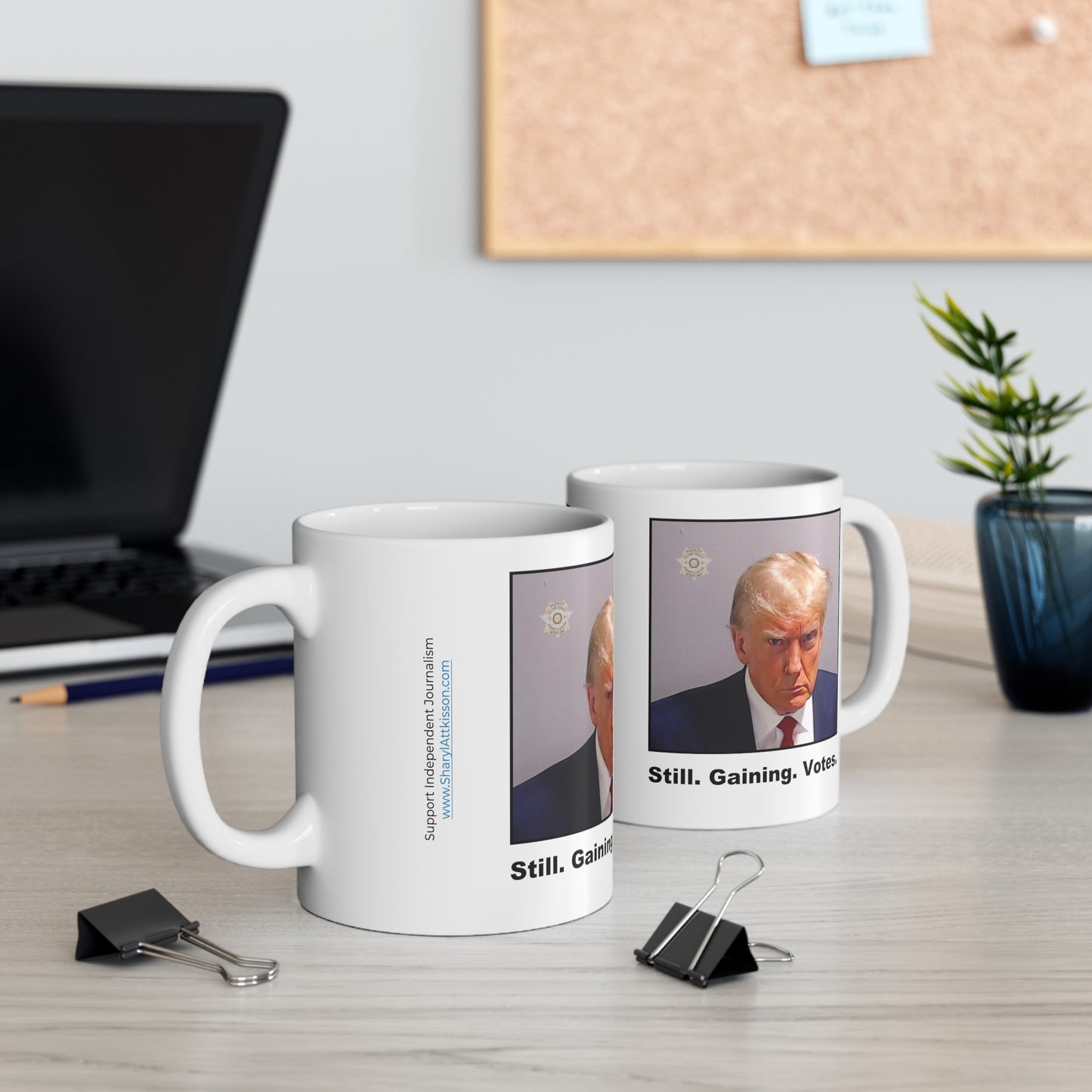 Trump Mugshot Mug: 'Still. Gaining. Votes' (Color)