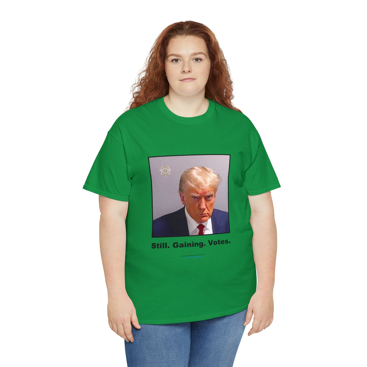 'Still. Gaining. Votes.' Trump Mugshot T-Shirt (10 colors)