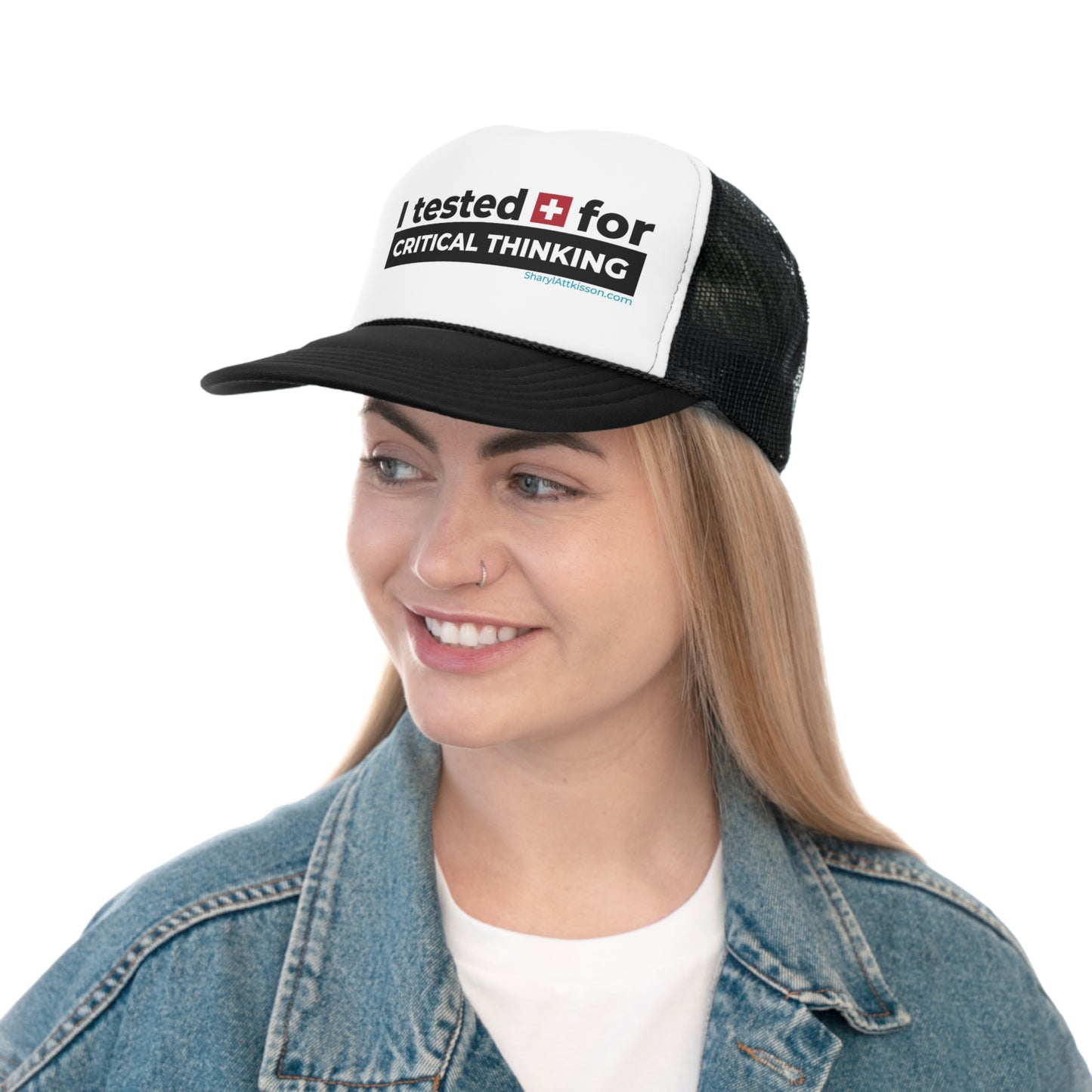 'I Tested Positive for Critical Thinking' Trucker Cap (4 color combos)