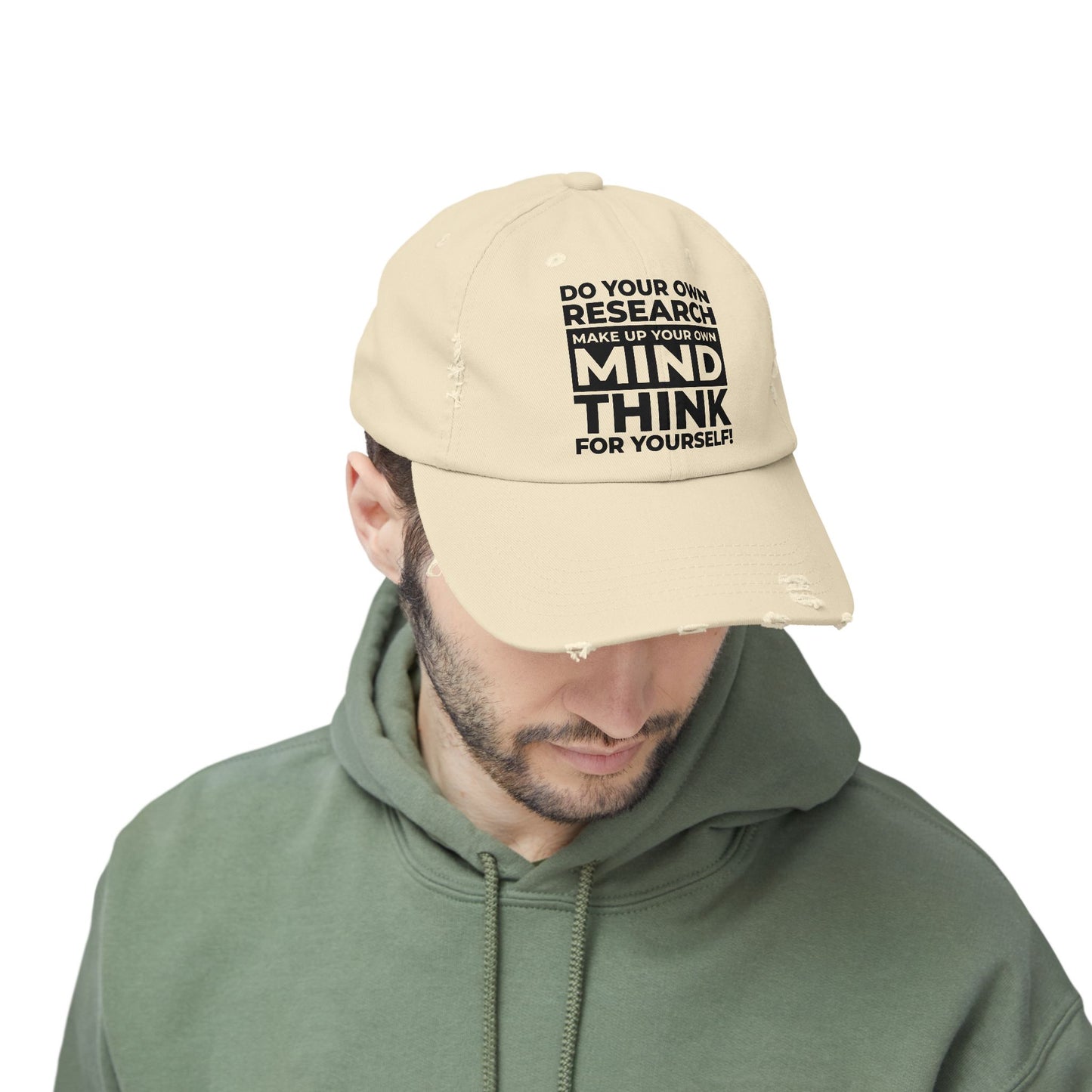 'Think for Yourself' Distressed Cap (6 colors)