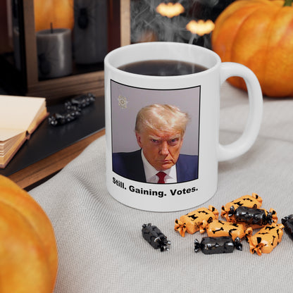 Trump Mugshot Mug: 'Still. Gaining. Votes' (Color)