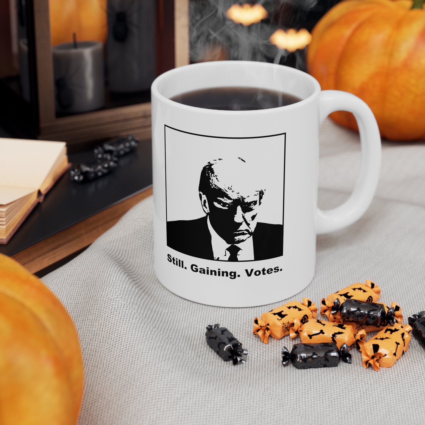 Trump Mugshot Mug: 'Still. Gaining. Votes.'