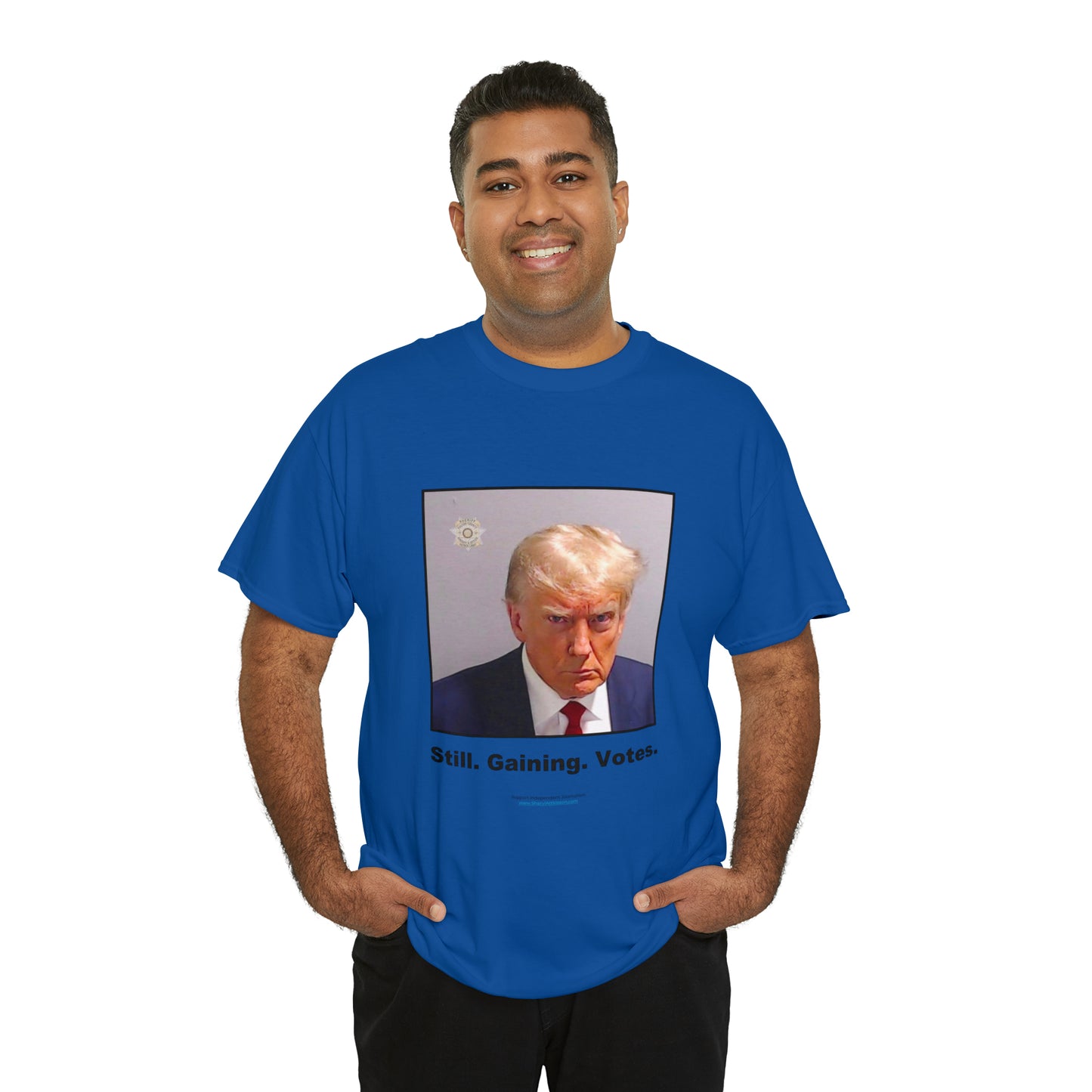 'Still. Gaining. Votes.' Trump Mugshot T-Shirt (10 colors)