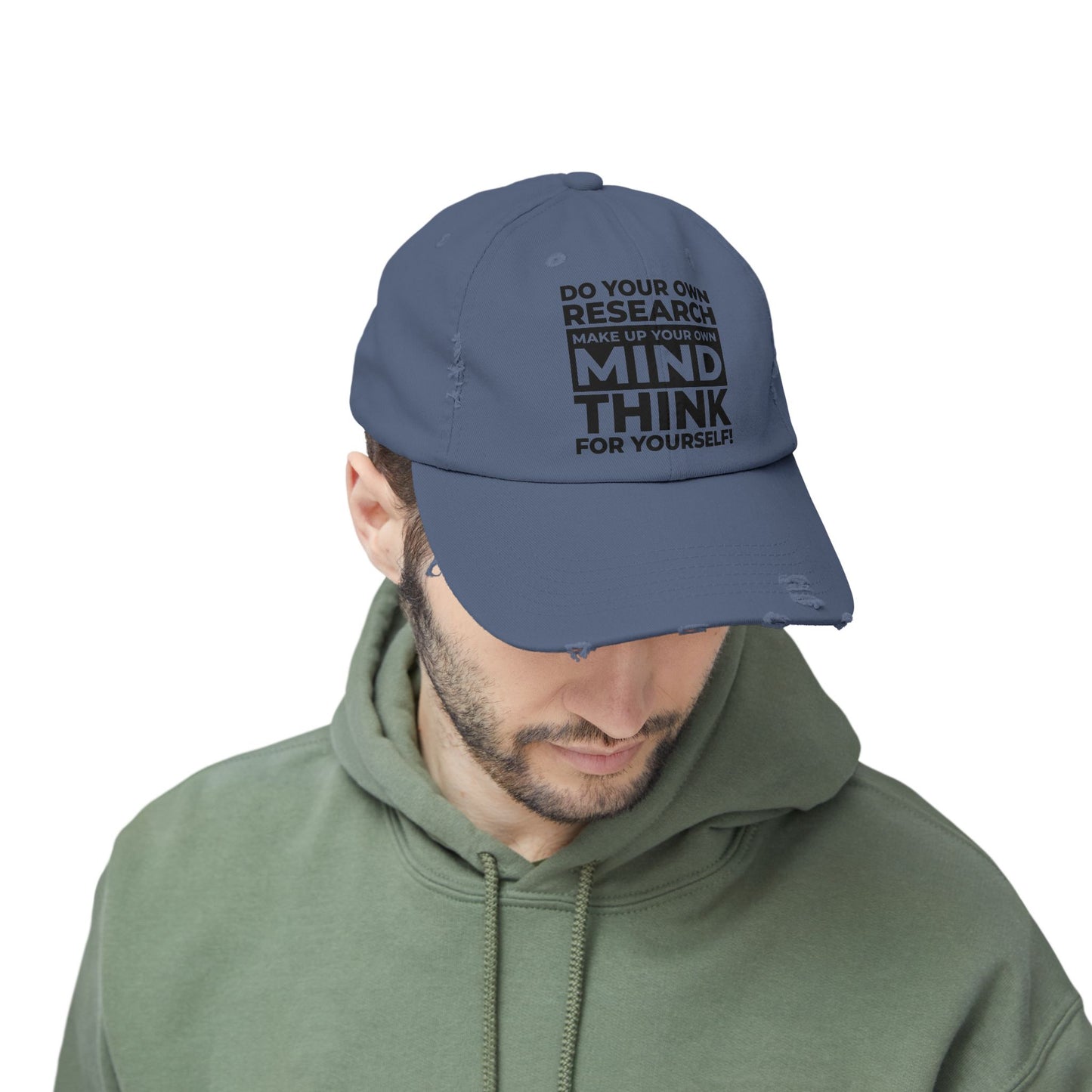 'Think for Yourself' Distressed Cap (6 colors)